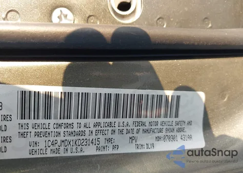 2019 Jeep Cherokee Limited 4X4 z USA, uszkodzony, nr VIN 1C4PJMDX1KD231415